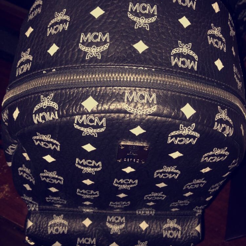 MCM Stark Backpack Black/White.